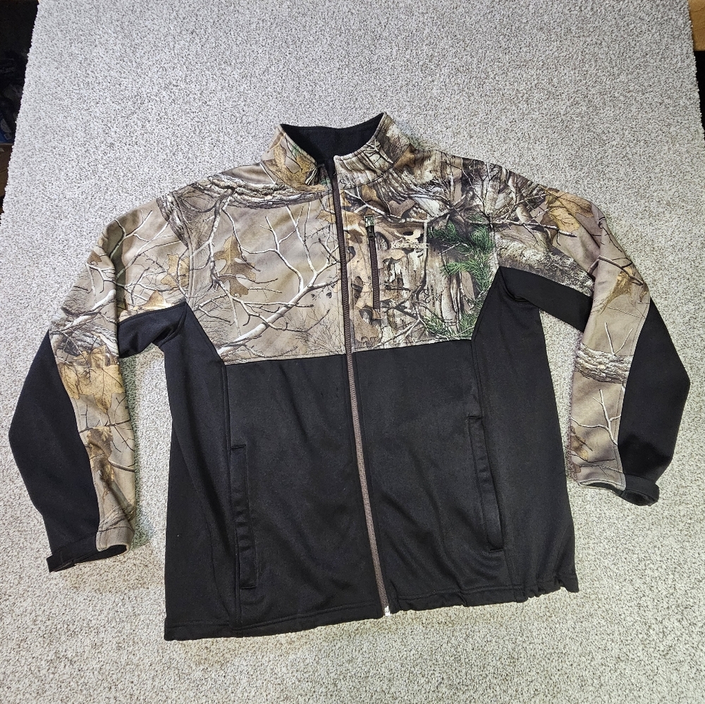 Kings River Mens Large Camouflage Full Zip Hunting Jacket‎ Realtree Poly Spandex